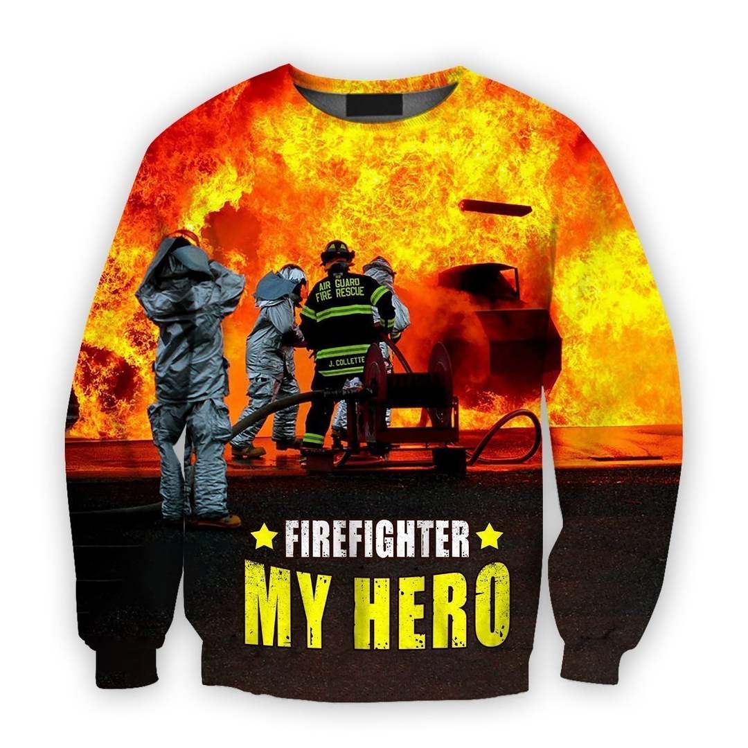 All over printed firefighter shirt Hb1