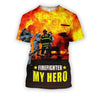 All over printed firefighter shirt Hb1