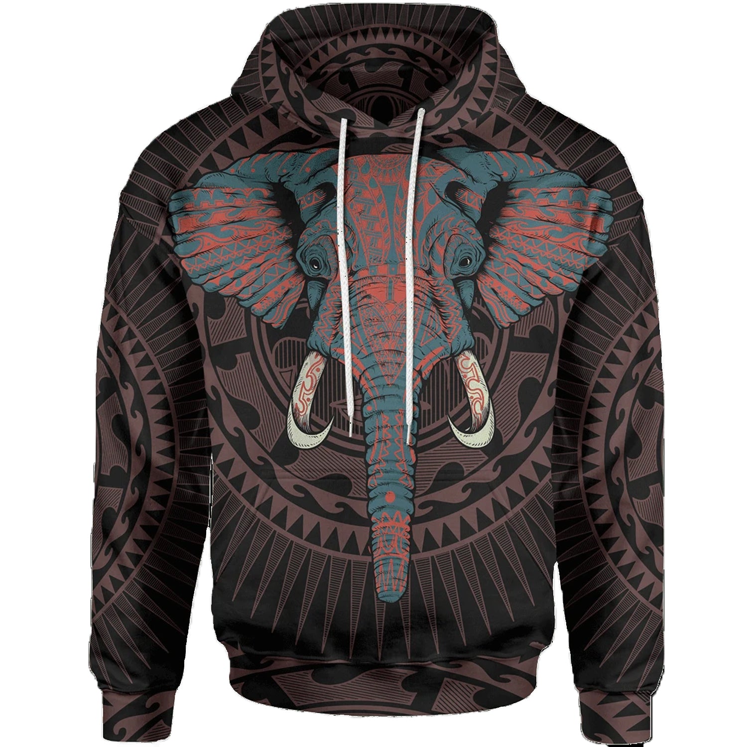 All Over Print Elephant Warrior for Men and Women, T-Shirt, Zip Hoodies, Sweatshirt HBC0091