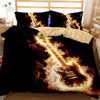 Awesome Hoodies 3D all over print FIRE ELECTRIC GUITAR  Bedding SET very cool - VND