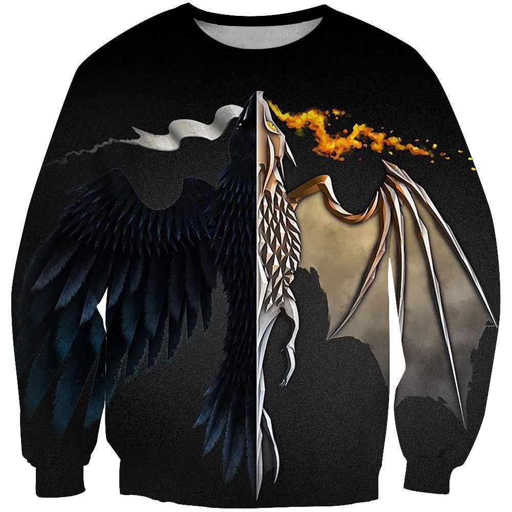 All Over Print Fire And Ice Dragons Shirts