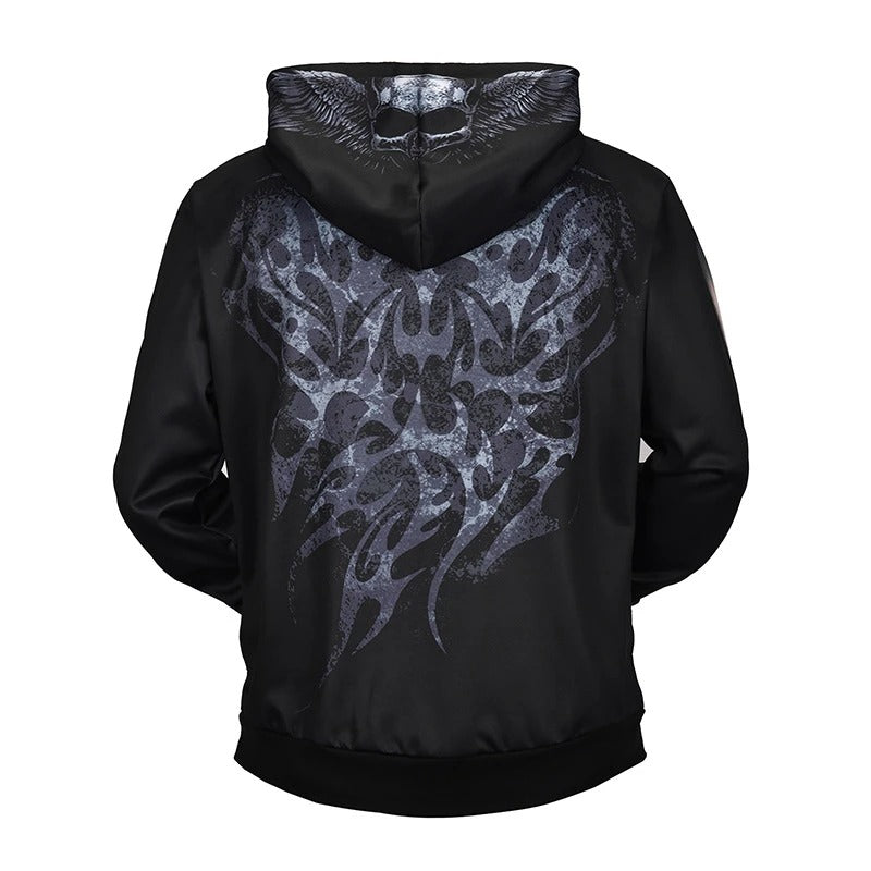 Awesome hoodie All Over Fake Two-piece Skull 3D Print Hoodie for Men and Women TH050