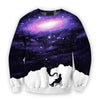 All over print old man smoking galaxy