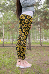 All Over Printing Sunflower Hoodie Dress