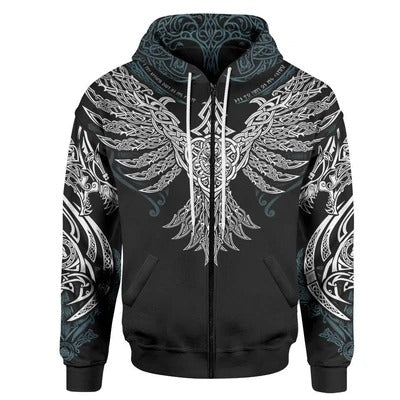 Awesome hoodie- Huginn Pullover Hoodie Printed for Men and Women Hoodie TH031