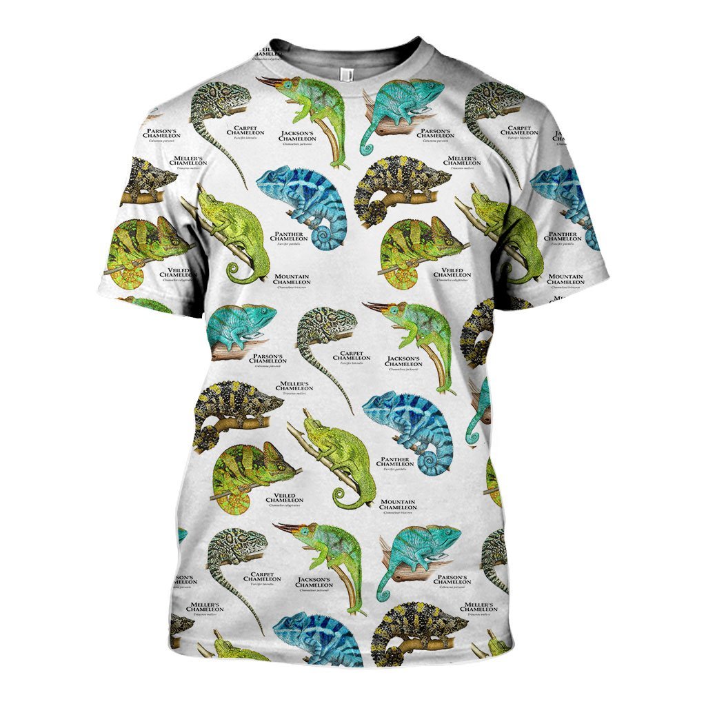 3D All Over Printed Chameleons of the World Shirts And Shorts
