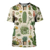 3D All Over Printed Succulent Shirts And Shorts