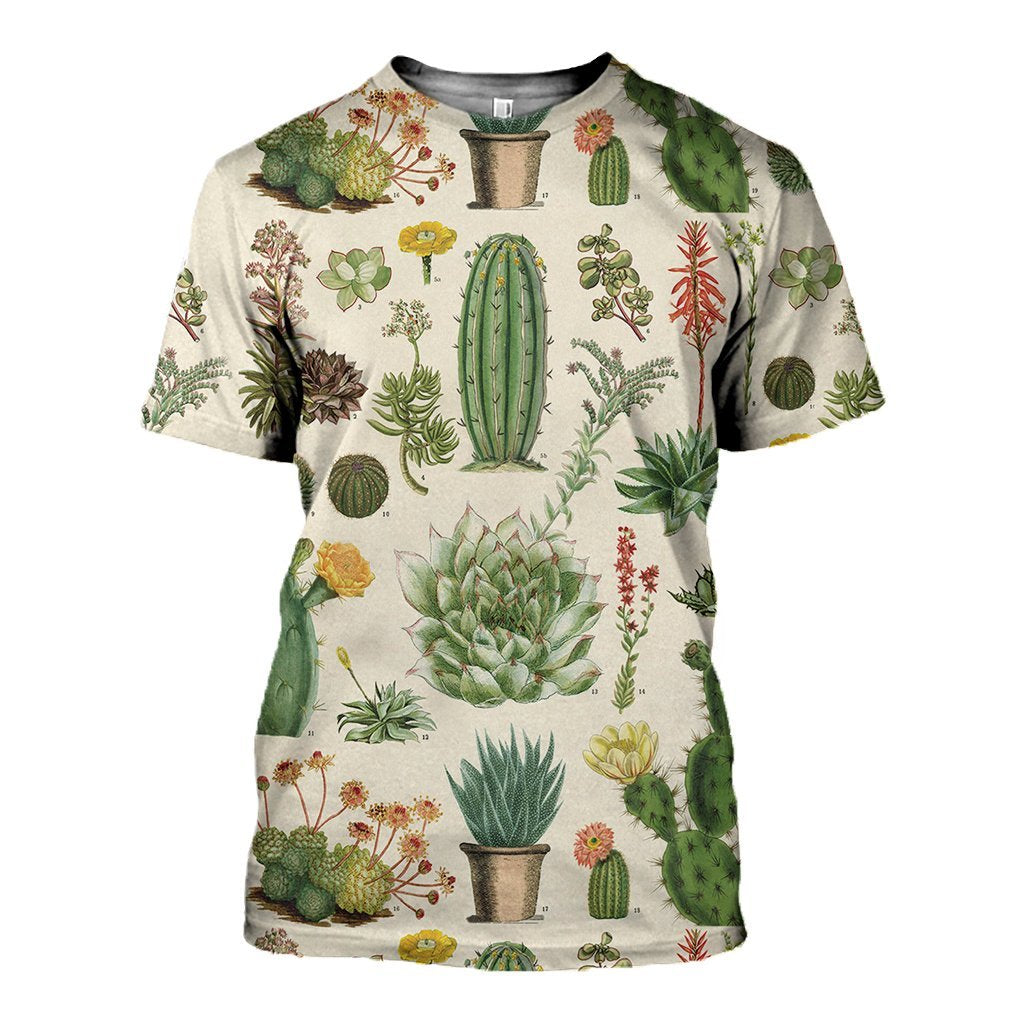 3D All Over Printed Succulent Shirts And Shorts