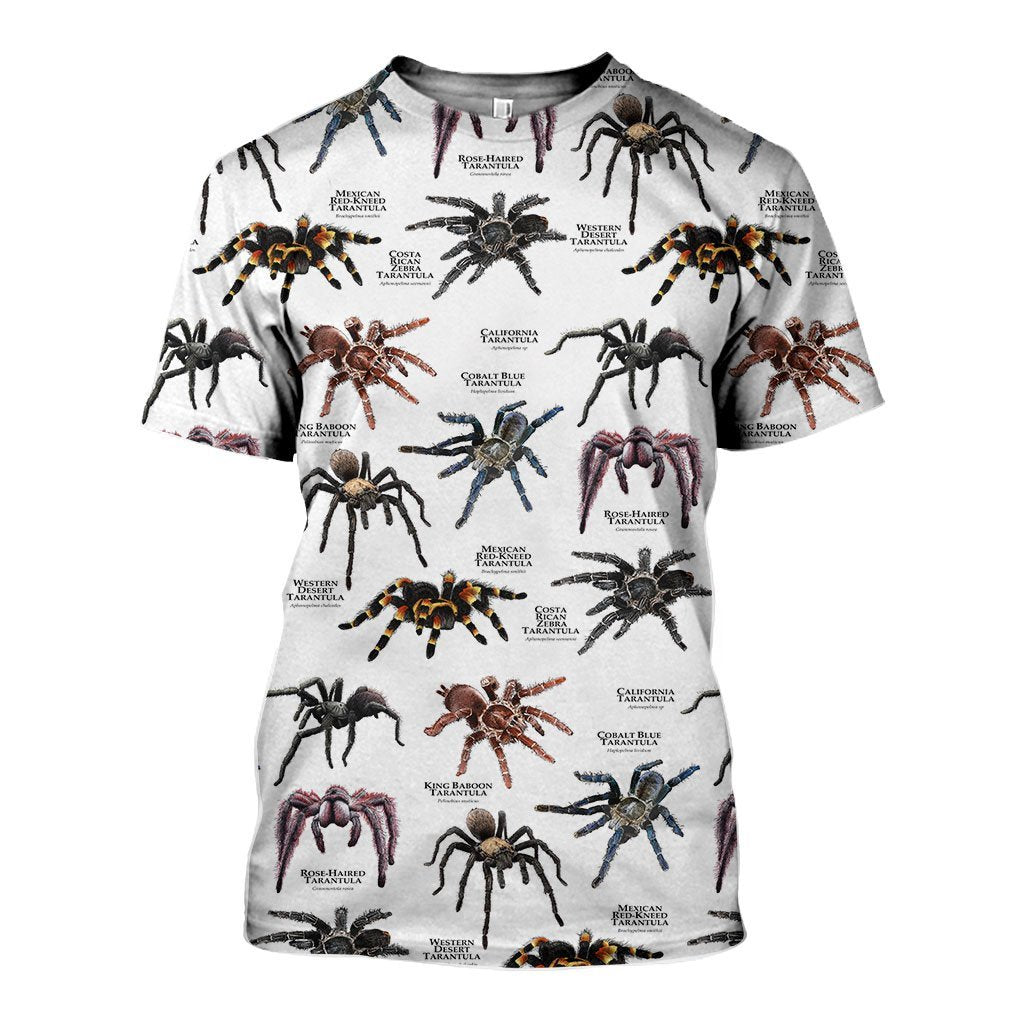 3D All Over Printed Tarantulas of the World Shirts And Shorts
