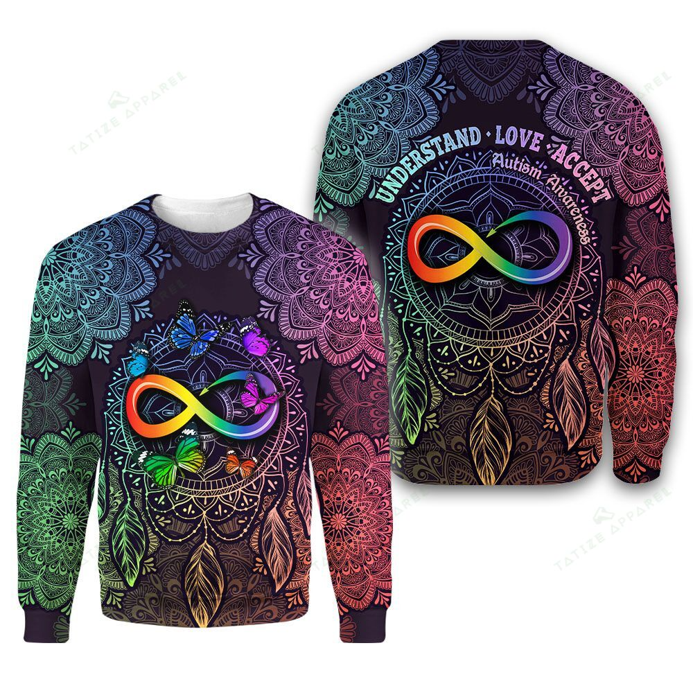 Awesome hoodie 3d all print Autism Mandala for Men and Women, T-Shirt, Zip Hoodies, Sweatshirt NQ405