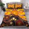 Awesome Hoodied 3D all over print Aboriginal Australia Indigenous Flag Circle Dot Painting Art Bedding Sets NQBS0014