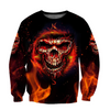 Awesome hoodie 3d all print Angry Skulls On Fire Art for Men and Women, T-Shirt, Zip Hoodies, Sweatshirt NQ145