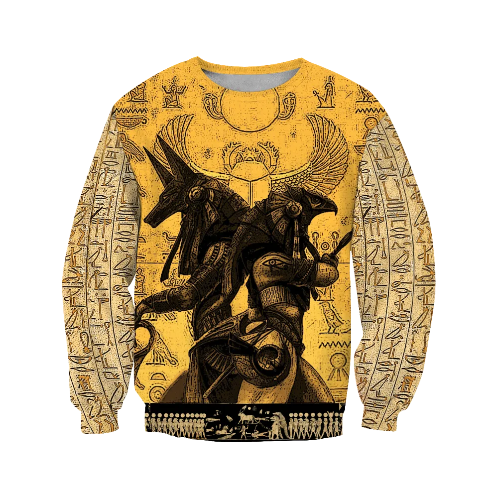 Awesome hoodie 3d all print Anubis Ancient Egypt for Men and Women, T-Shirt, Zip Hoodies, Sweatshirt NQ335