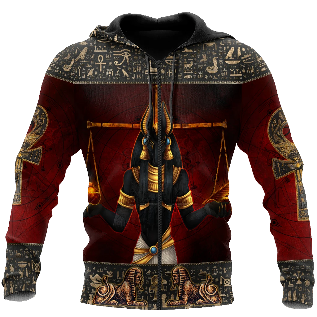 Awesome hoodie 3d all print Anubis Ancient Egyptian for Men and Women, T-Shirt, Zip Hoodies, Sweatshirt NQ140