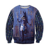 Awesome hoodie 3d all print Anubis Face Blue for Men and Women, T-Shirt, Zip Hoodies, Sweatshirt NQ312