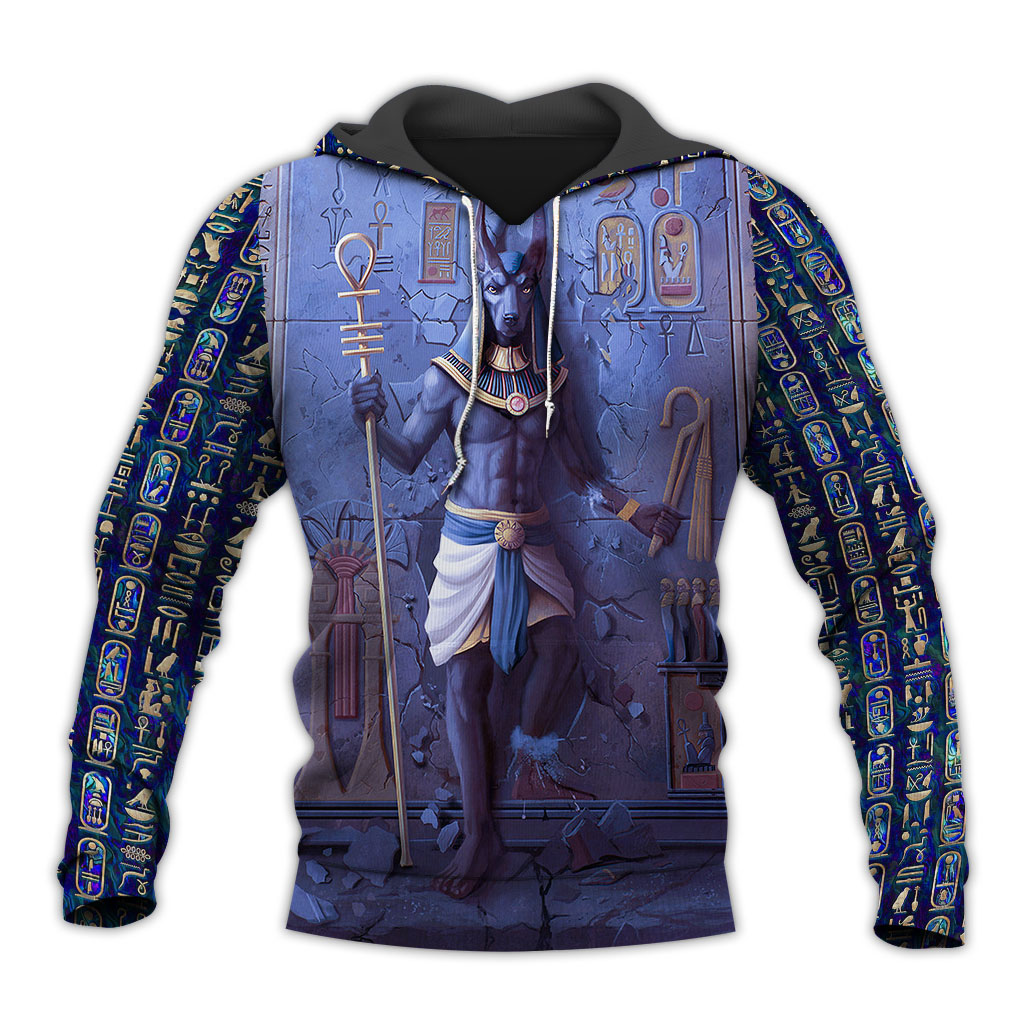 Awesome hoodie 3d all print Anubis Face Blue for Men and Women, T-Shirt, Zip Hoodies, Sweatshirt NQ312
