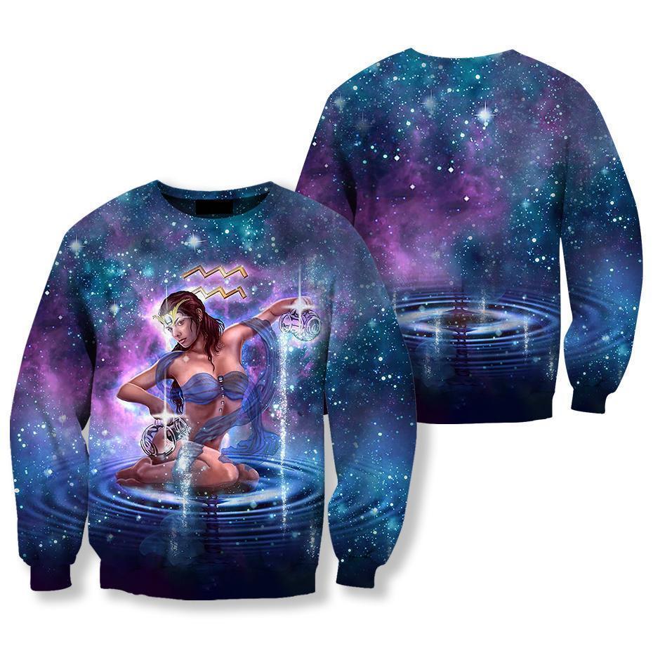 All Over Printed Aquarius Hoodie