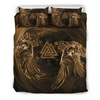 Awesome Hoodied 3D all over print Viking Bedding Set, Odin&#39;s Raven Skull Valknut Helm Bedding Sets NQBS0016