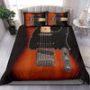 Awesome Hoodied Electric Guitar Bedding Set Black-Red DCB005
