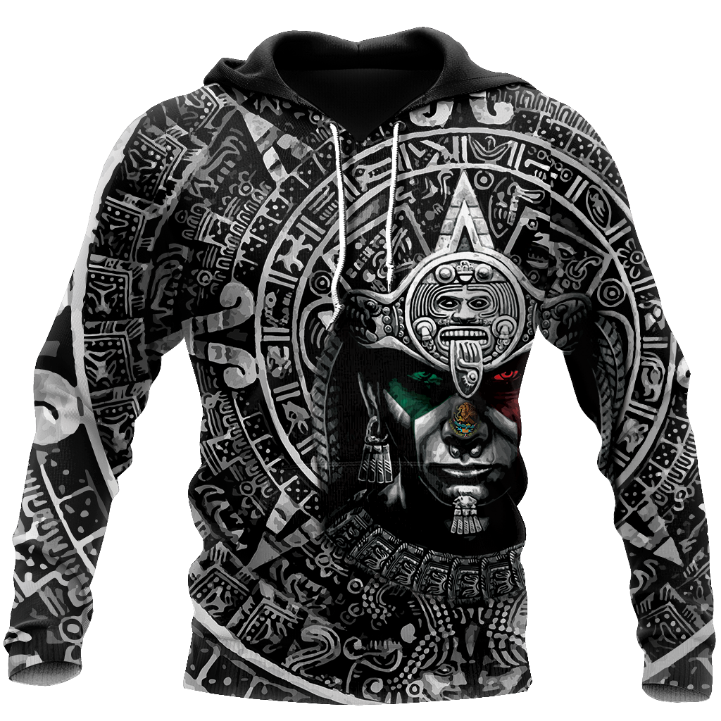 3D All Over Print Aztec Warrior Mexican HOODIES for Men, Zip Hoodies, Sweatshirt HBC0025