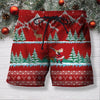 3D All Over Printed Deer Hunting Shirts and Shorts Red