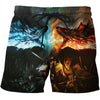 3D All Over Print Dragon Shirt Fire Ice