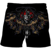 3D All Over Printing Black Skull Snake Sword Shirts