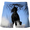3D All Over Print Black Horse Blue Sky Shirts