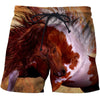 3D All Over Printing Beautiful Red Horse Shirts