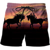 3D All Over Print Horse Silhouette Sunset Shirts