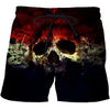 3D All Over Printing Black And White Skull Shirts