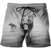 3D All Over Print White Horse Shirts
