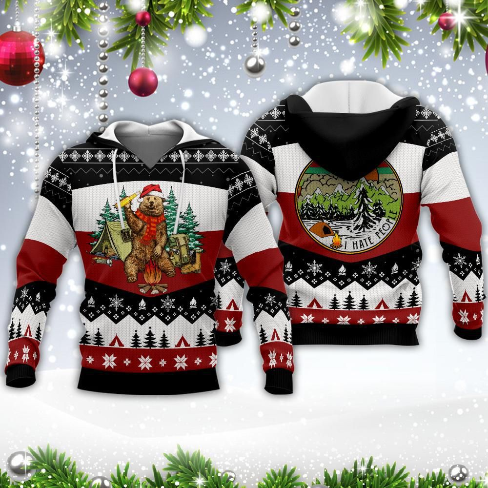 Awesome hoodie 3d all print Bear Beer Camp Fire for Men and Women, T-Shirt, Zip Hoodies, Sweatshirt NQ275