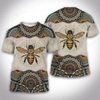 Awesome hoodie 3d all print Bee Mandala for Men and Women, T-Shirt, Zip Hoodies, Sweatshirt NQ371