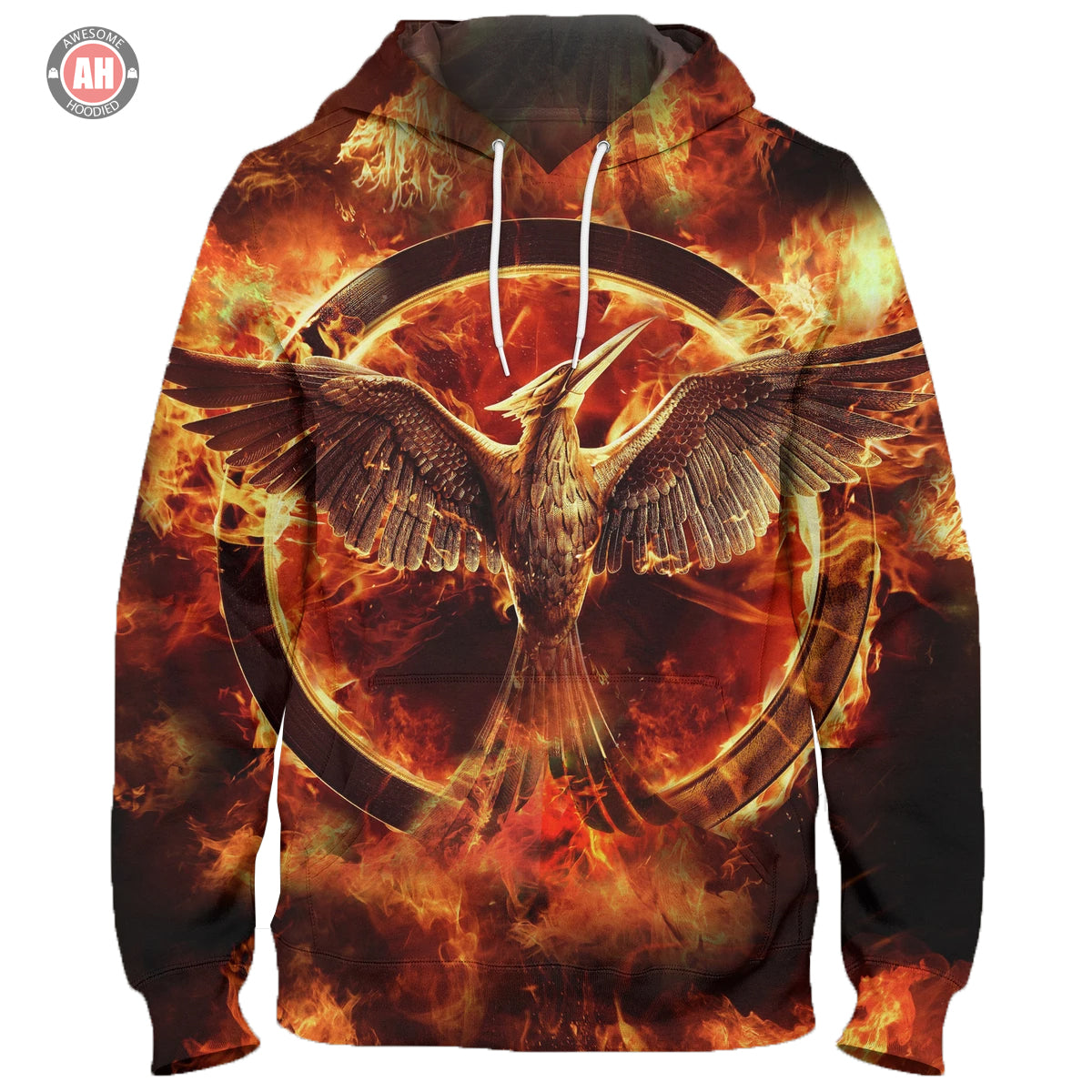 Awesome hoodie 3d all print Bird Catching Fire Hoodie, Zip Hoodie NQ118