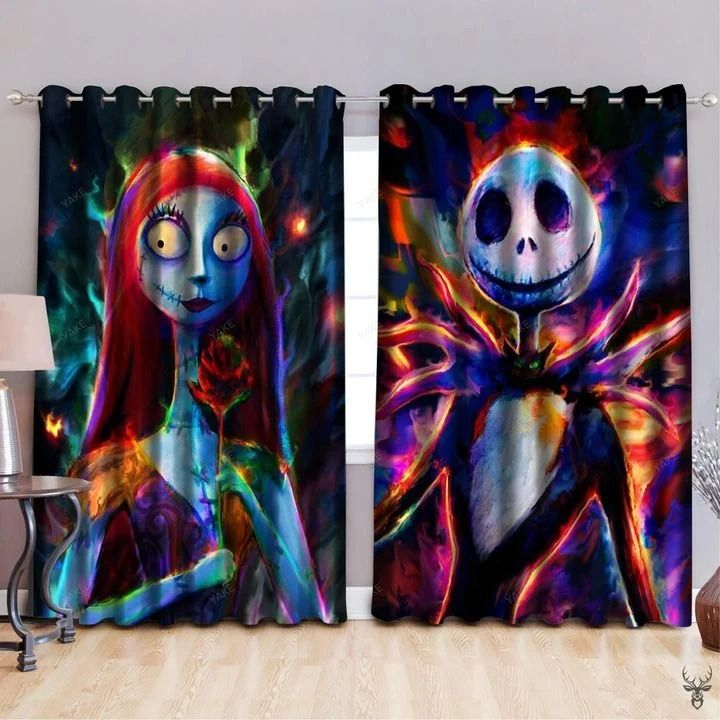 Awesome hoodied Halloween All Printed 3D Grommet Window Curtains- NQC002