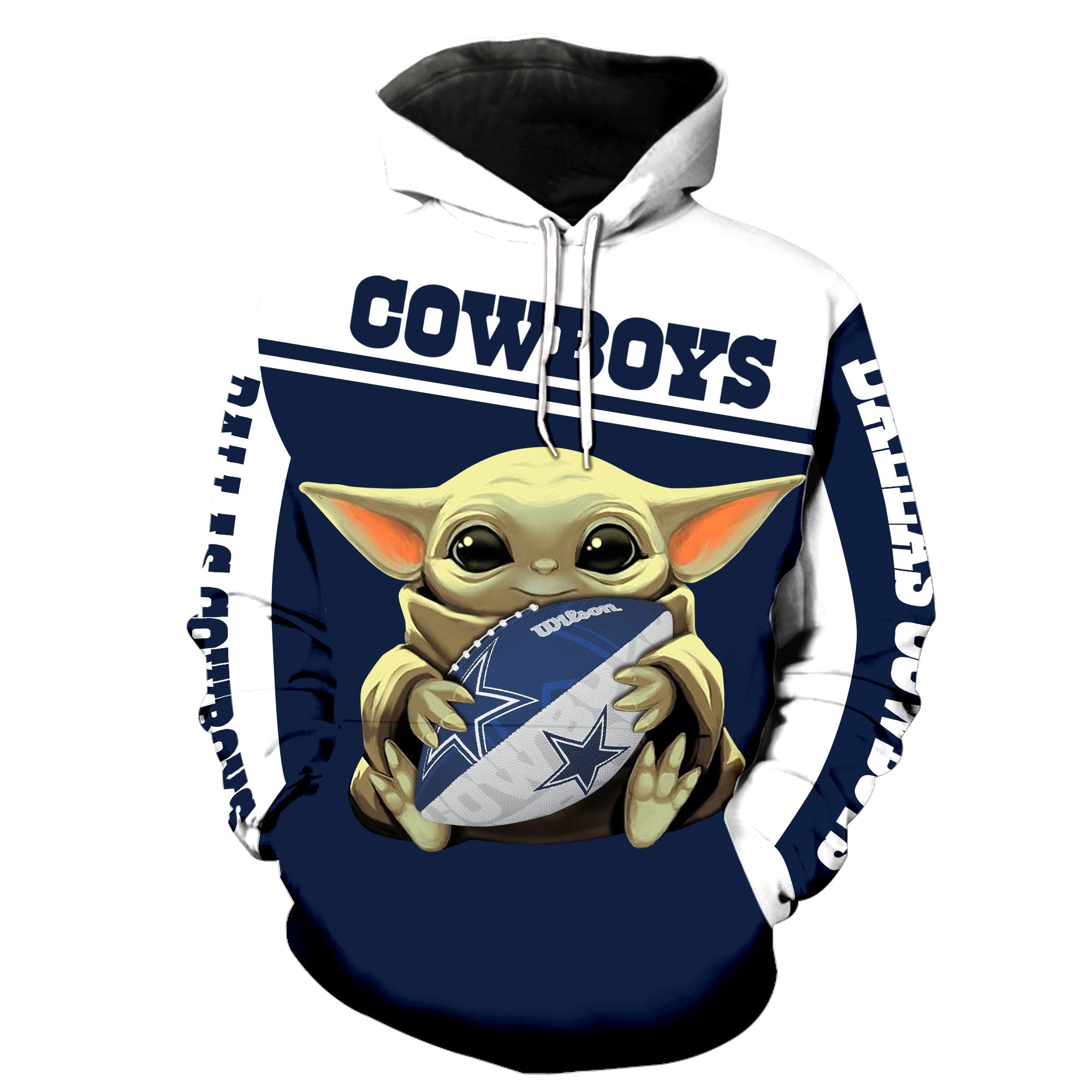 Awesome hoodie 3D All Over Print  Dallas Cowboys Rugby for Men and Women Hoodie, Funy Panda.