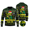 Awesome Hoodie Bass Fishing Fish on Christmas for Men and Women HBC348