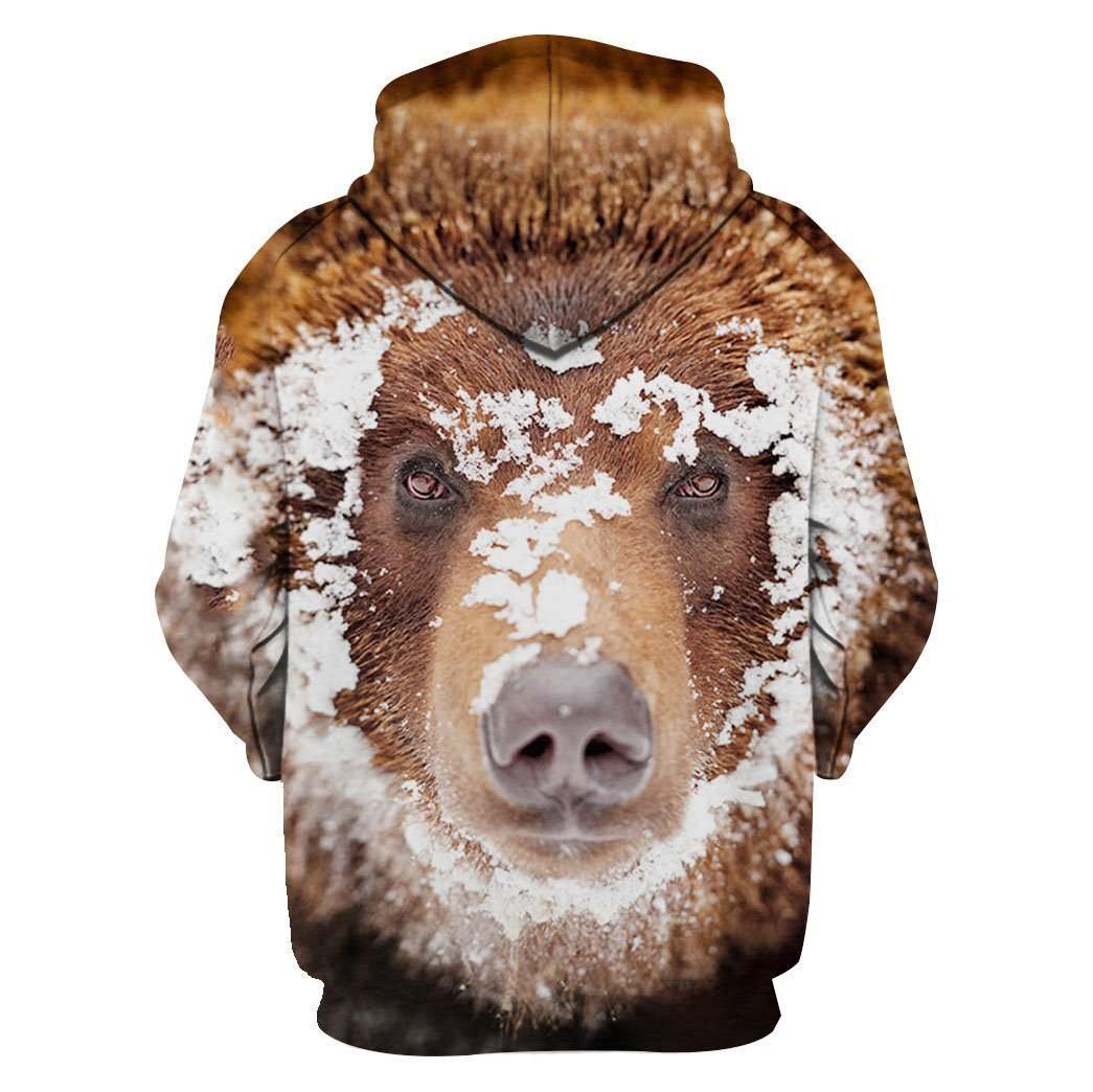 3D All Over Print Bear Hoodie