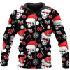 Awesome hoodie 3d all print Black Christmas Skull for Men and Women, T-Shirt, Zip Hoodies, Sweatshirt NQ322