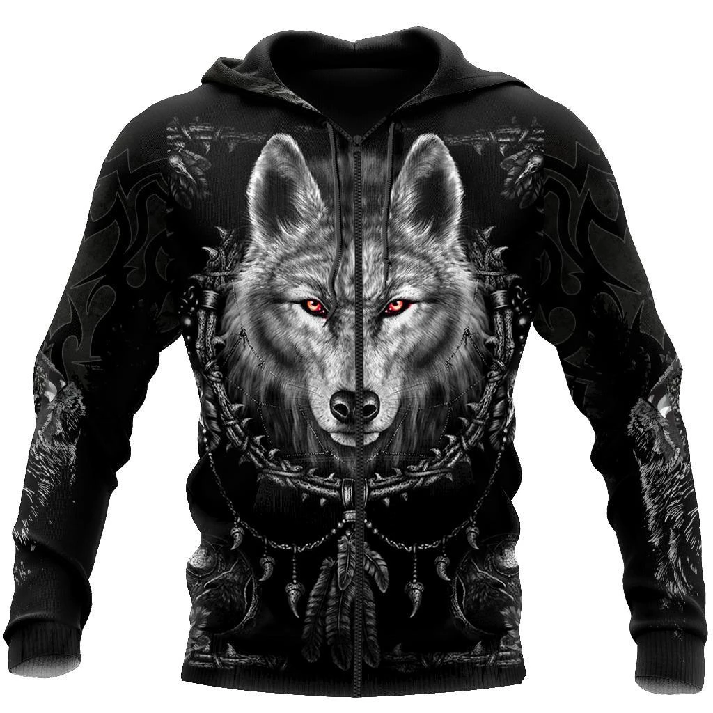 Awesome hoodie 3d all print Black Wolf for Men and Women, T-Shirt, Zip Hoodies, Sweatshirt NQ0011