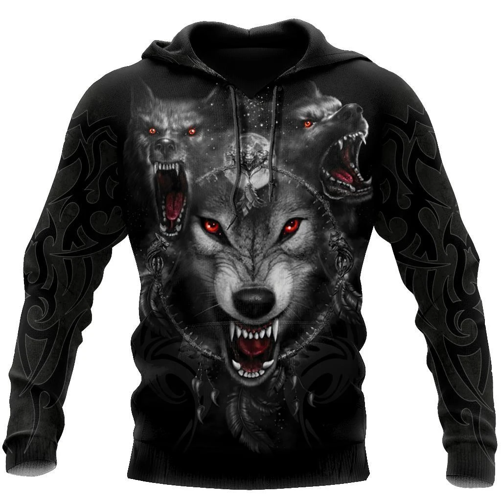 Awesome hoodie 3d all print Black Wolf Nightmare for Men and Women, T-Shirt, Zip Hoodies, Sweatshirt NQ0086