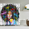 Awesome hoodied Colorful Hairstyles Printed 3D Grommet Window Curtains - HB0008