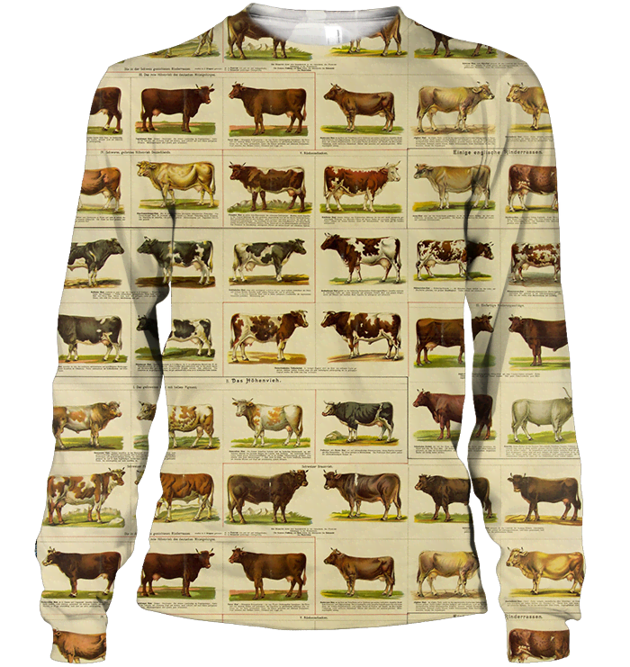 3D AOP Breeding Cows Hoodie