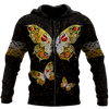 All Over Print Butterfly Love Skull for Men and Women, T-Shirt, Zip Hoodies, Sweatshirt HBC0077