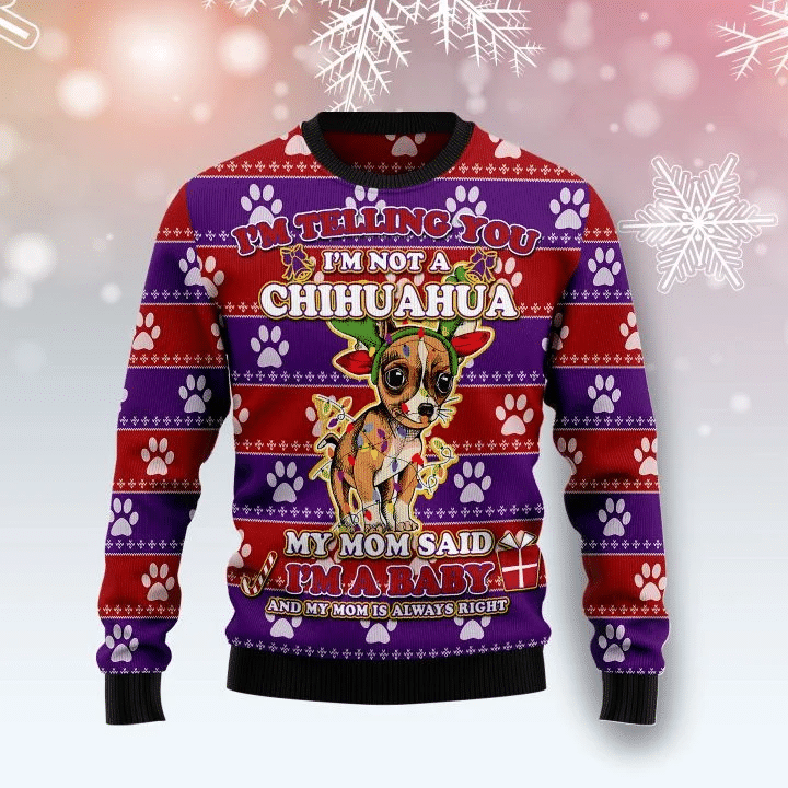 Awesome hoodie 3d all print Chihuahua Baby for Men and Women Ugly Christmas Sweatshirt NQ435
