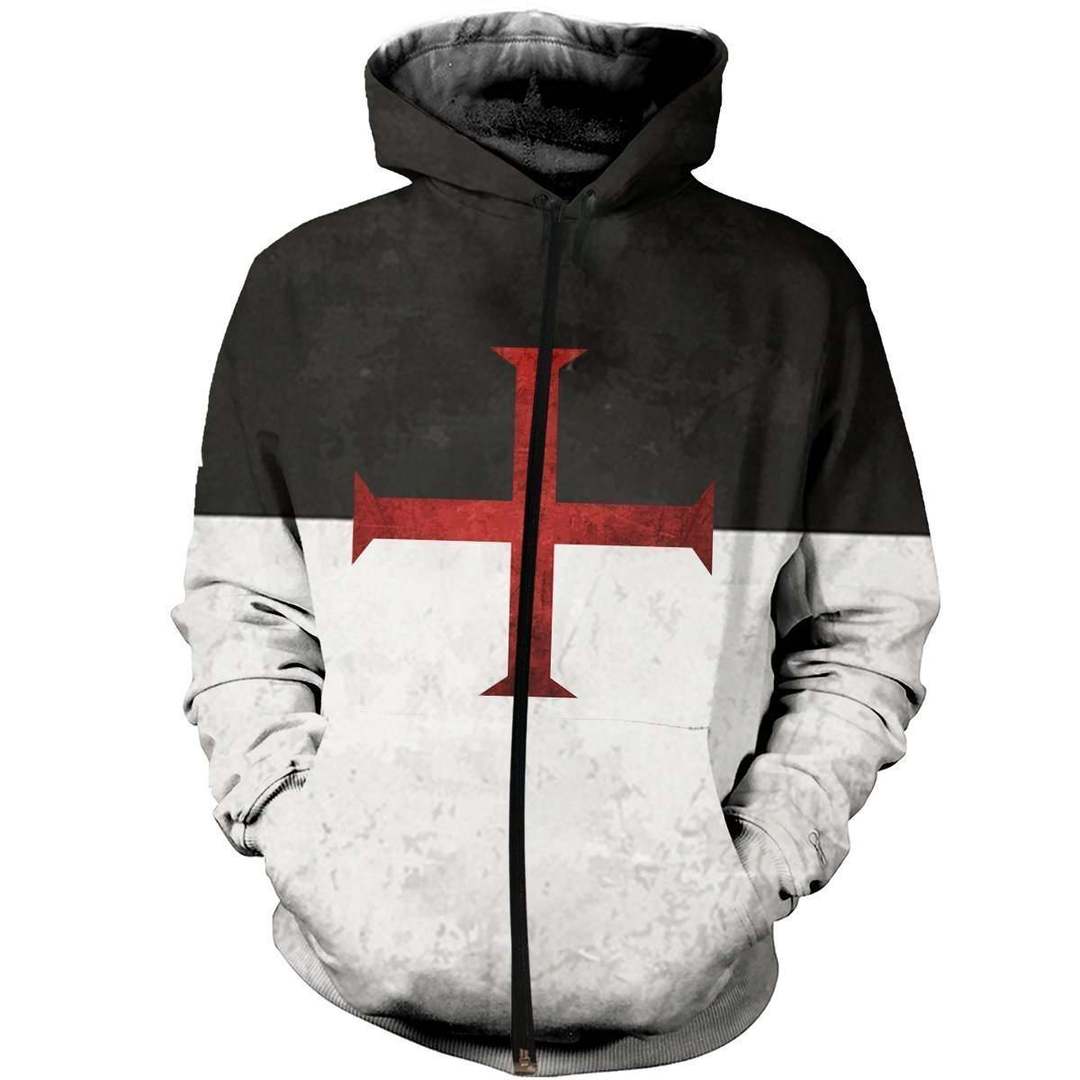 3D All Over Printed Knights Templar Flag Shirts and Shorts