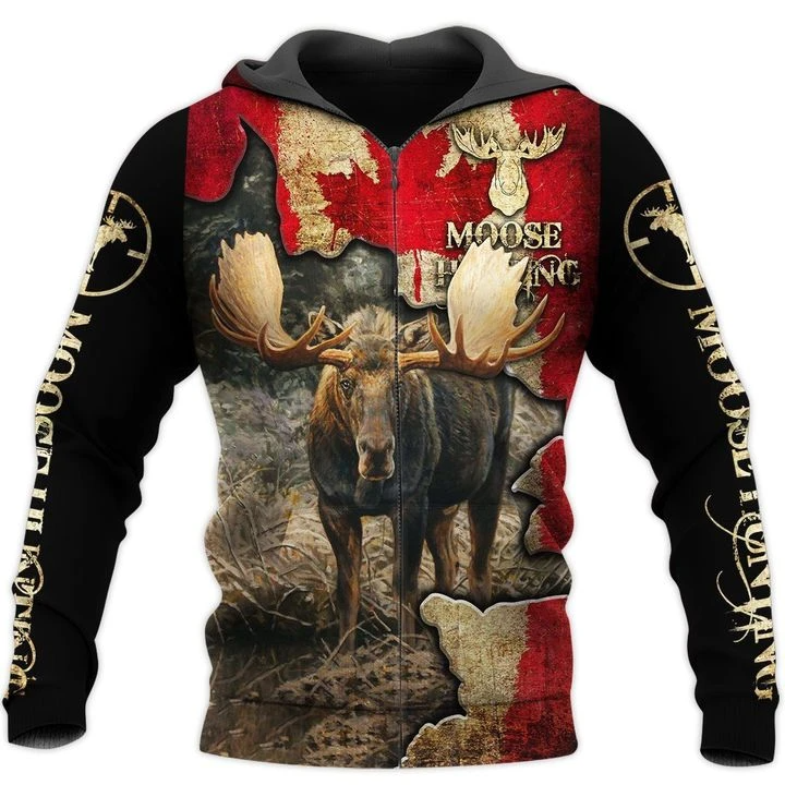 Awesome hoodie 3d all print Cool Moose Hunting for Men and Women, T-Shirt, Zip Hoodies, Sweatshirt NQ307