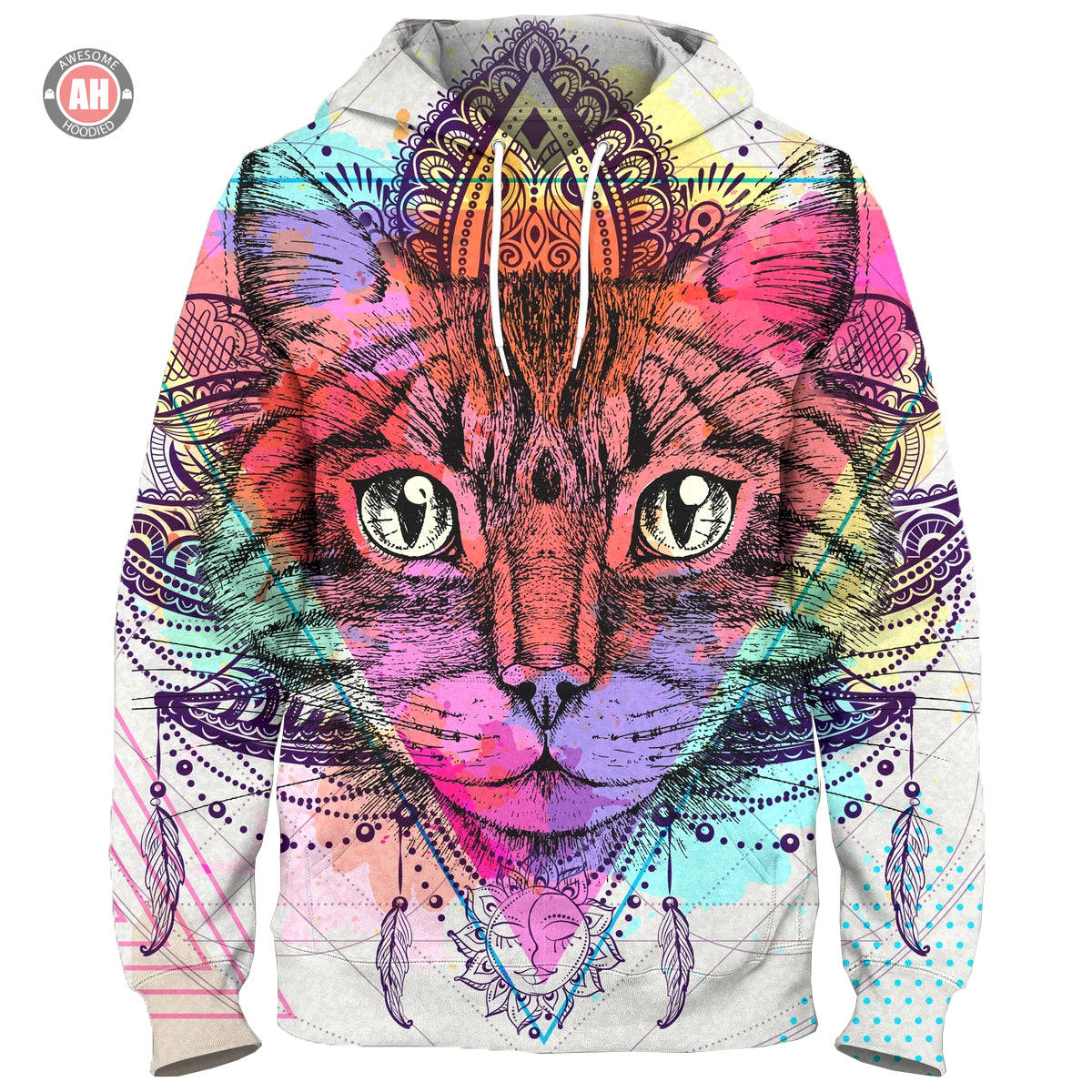Awesome hoodie 3d all print Cutie Cat Lotus Hoodie, Zip Hoodie NQ125