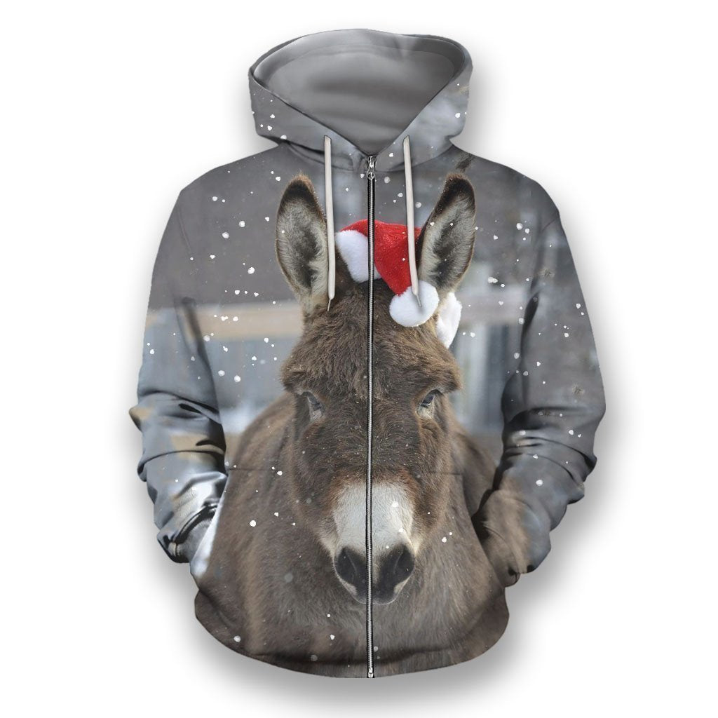 Awesome Hoodie Christmas Donkey for Men and Women HBC308
